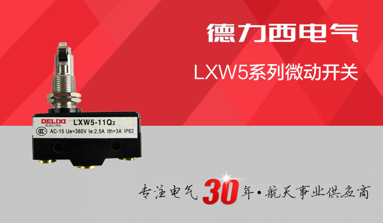 德力西微动开关 LXW5-11Q2 带滚轮自动复位限位开关 Z-15GQ22-B微动开关