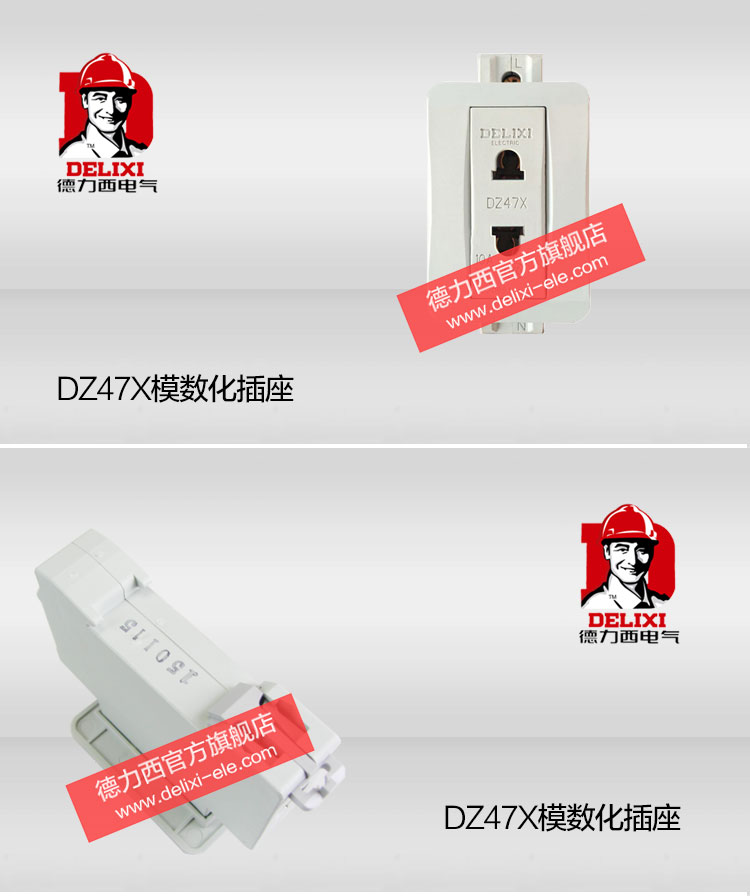 德力西模数化插座 DZ47X 二插10A插座(新款替代AC30插座) 正品插座质量更优更耐插