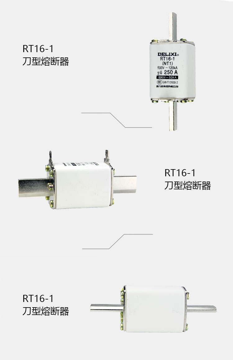 德力西刀型熔断体RT16-1(NT1熔断器芯子) 德力西刀型保险管 电流100A 125A 160A 200A 250A