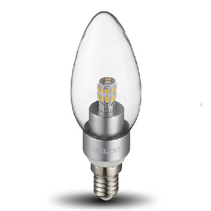 LED透明球泡玉米灯 德力西LED节能灯泡E14型号 3W